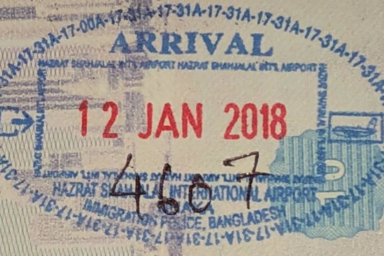 Bangladesh Tourist Visa Stamp