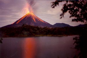 Volcano Arenal Prior to Becoming Dormant in 2010