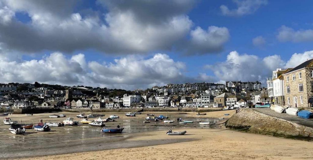 St Ives Harbour at Low Tide Cornwall