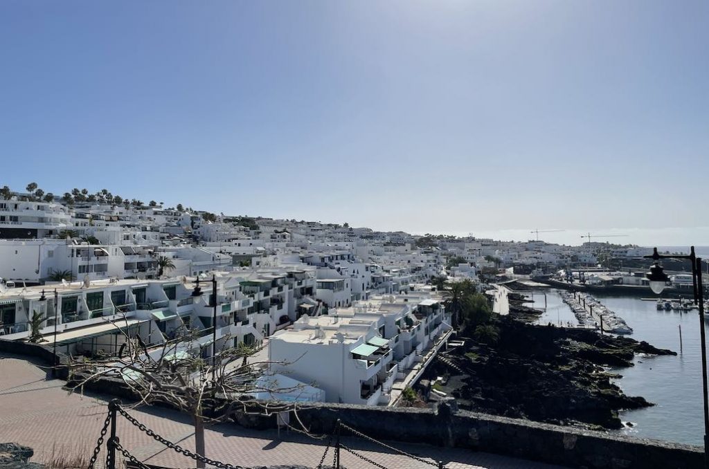 Port of Puerto Del Carmen from Calero Trail