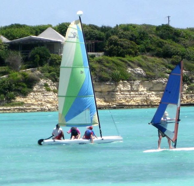 Catamaran sailing in Antigua