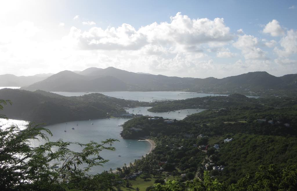 View From Shirley Heights Antigua looking down onto English Harbour